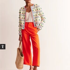 Boden Pom Pom Knitted Jacket